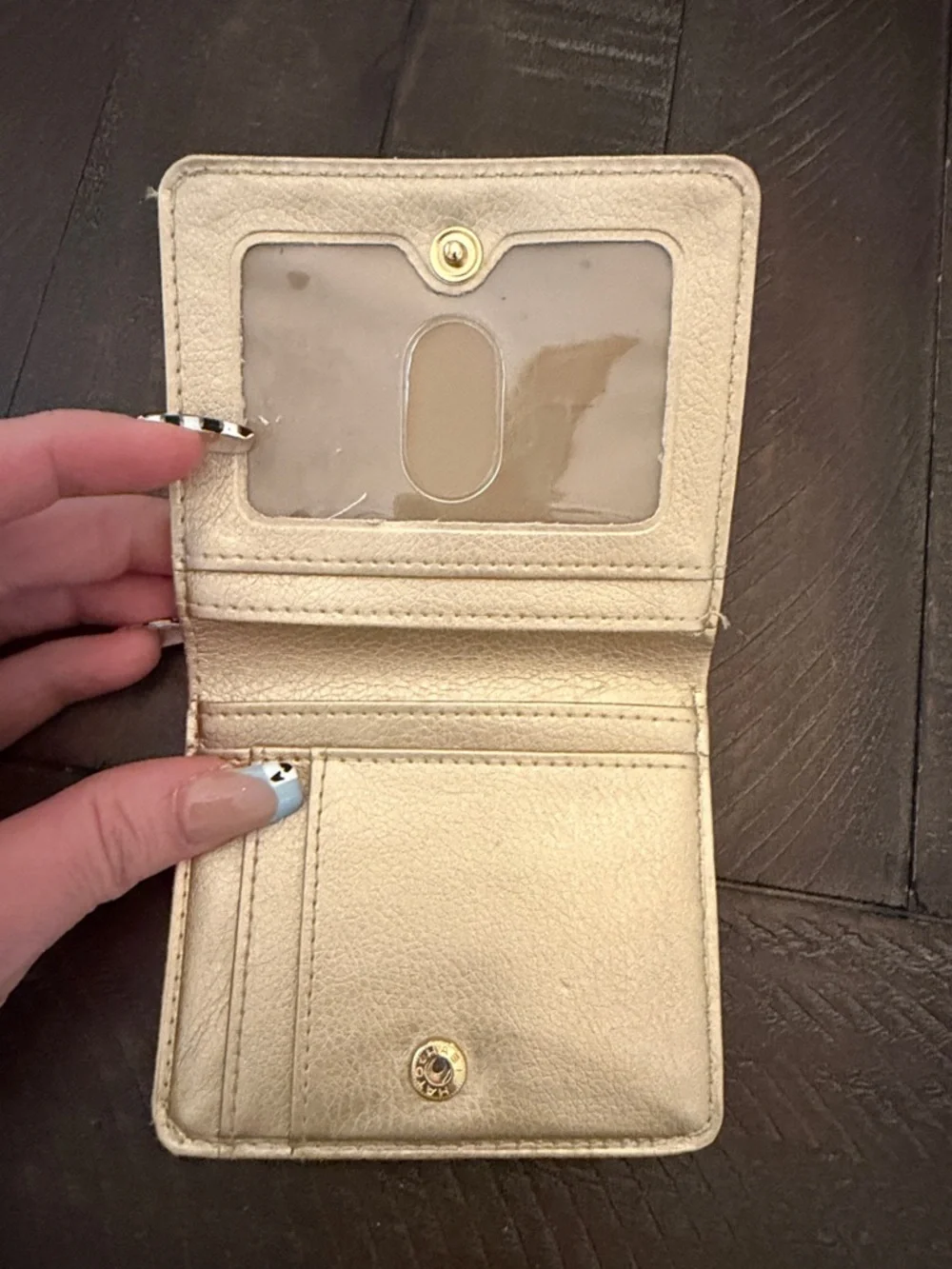 Buxton Yellow Cutout Pattern Wallet with Silver Logo Plaque